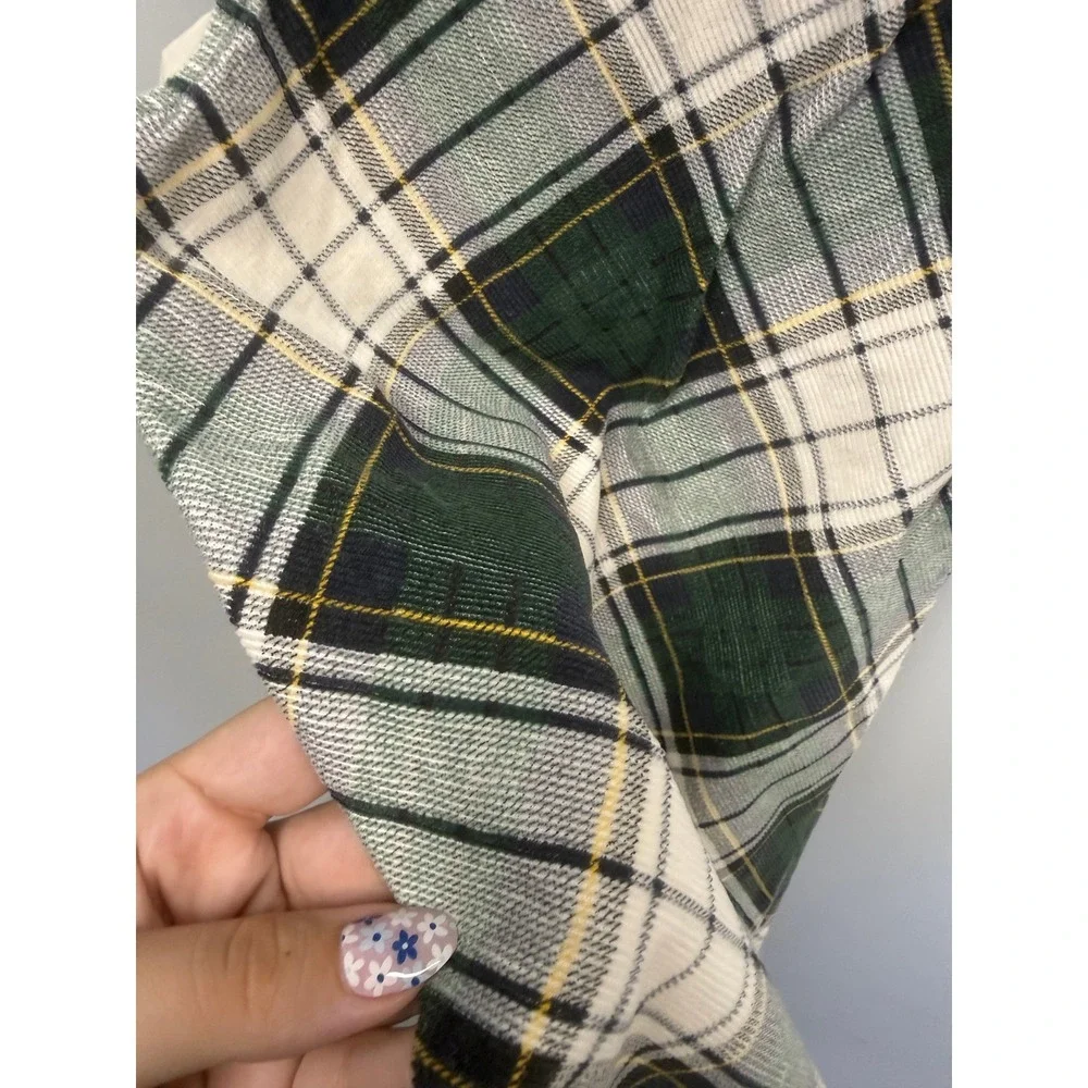 Ralph Lauren Kids Green Plaid Corduroy Jumper Dress 4T Cotton RL Buttons READ